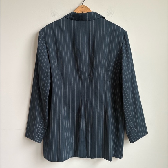 Vintage Spiegel Women’s Double-Breasted Pinstripe Blazer Size 16 - Picture 4 of 6